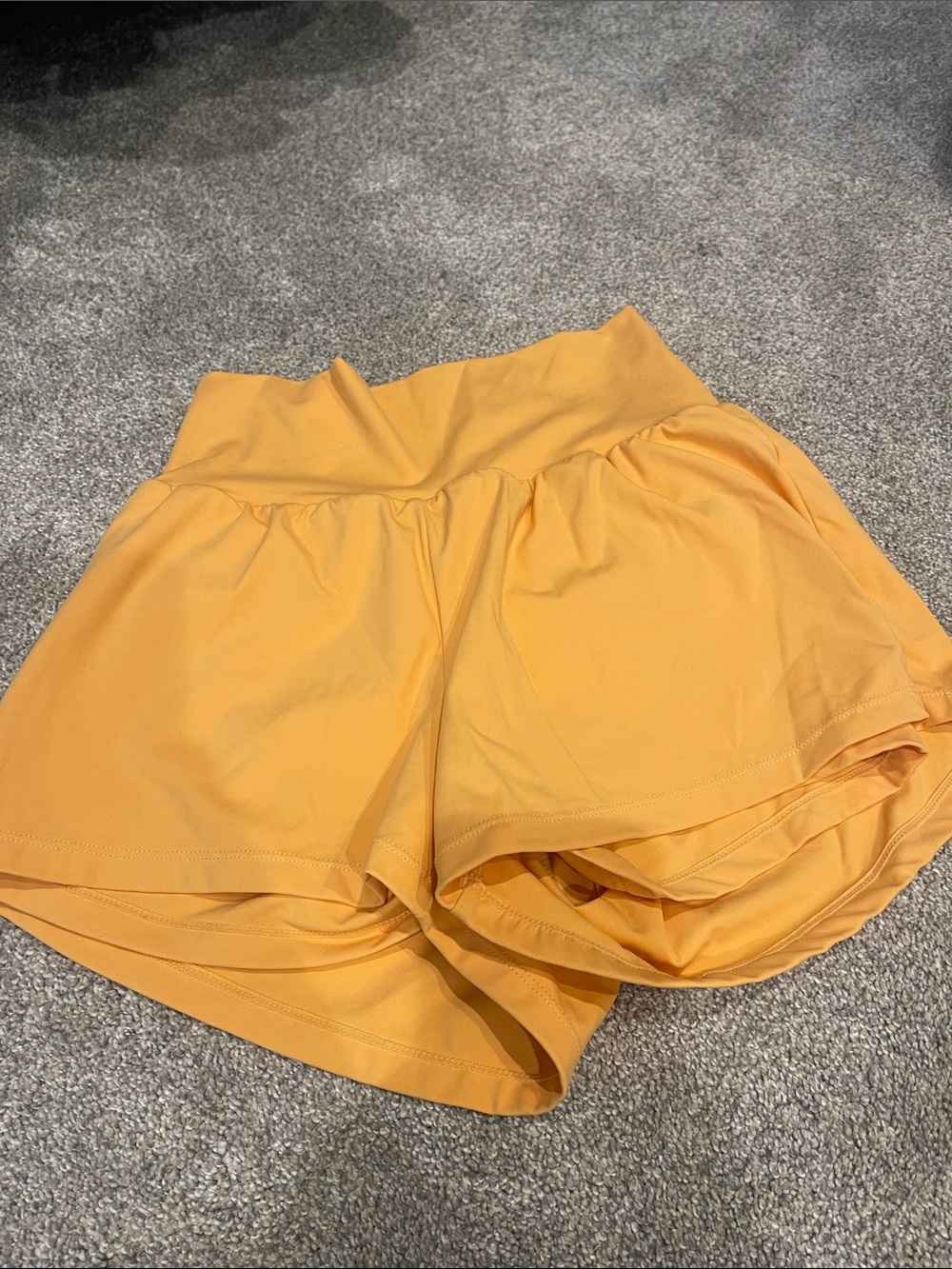 Women’s High-Waist Athletic Shorts - orange